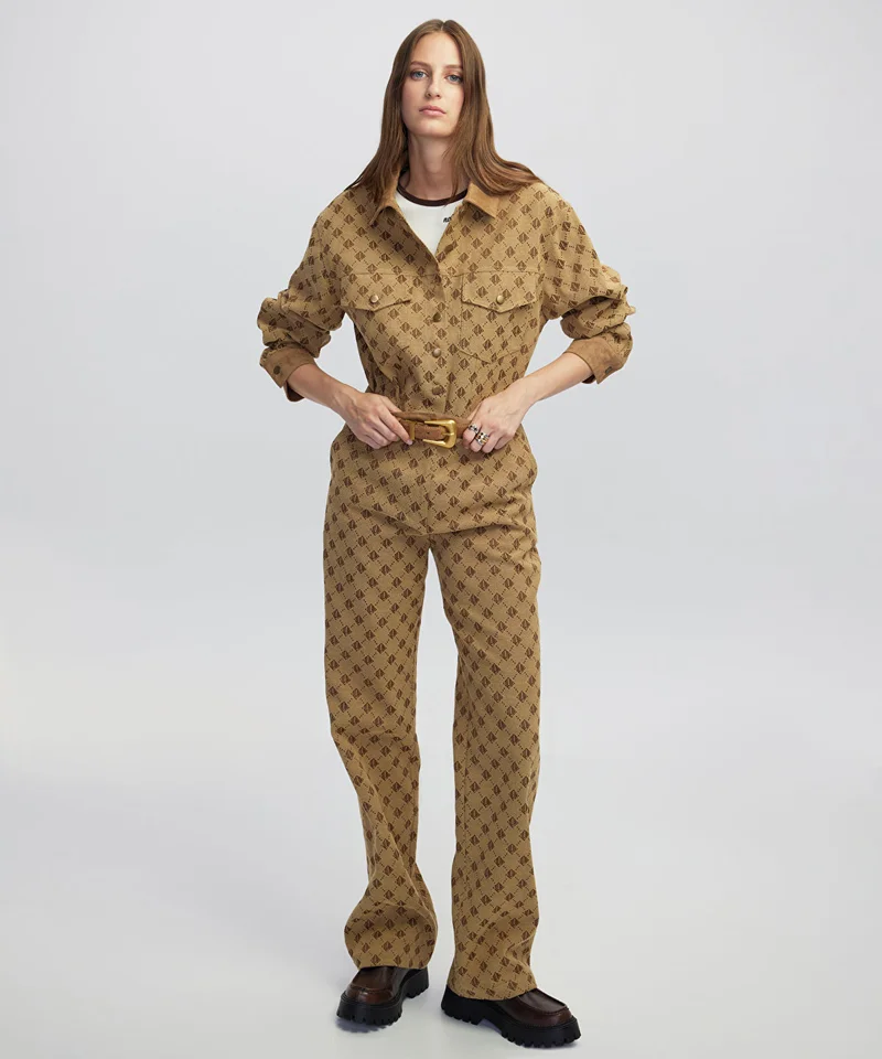 ابيكول Monogram Jacquard Trousers